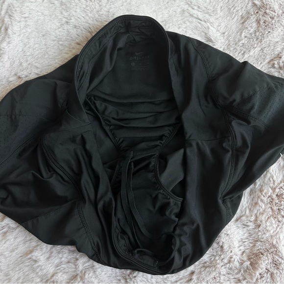 Nike Black Dri Fit Shorts with Mesh Details/ Reflective Logo & Adjustable Waist - Picture 5 of 7